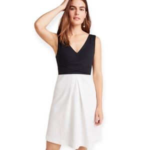 Anthropologie * Maeve * Black & White Cheryl Textured Knit Dress size women’s 6